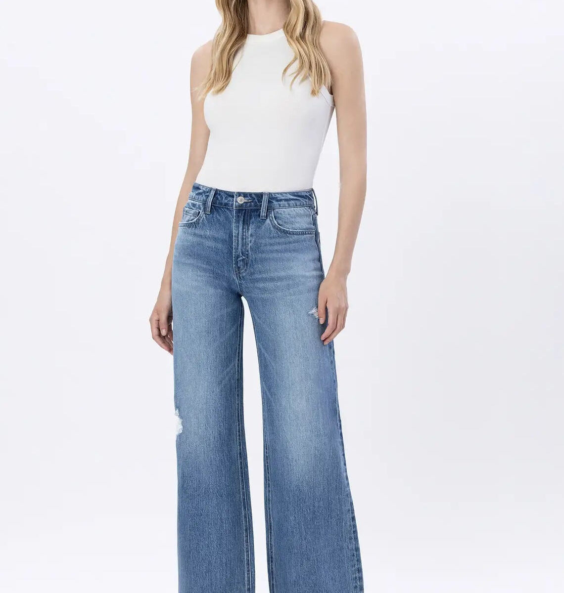 Versatile Utility Comfortable Wide Leg Jeans
