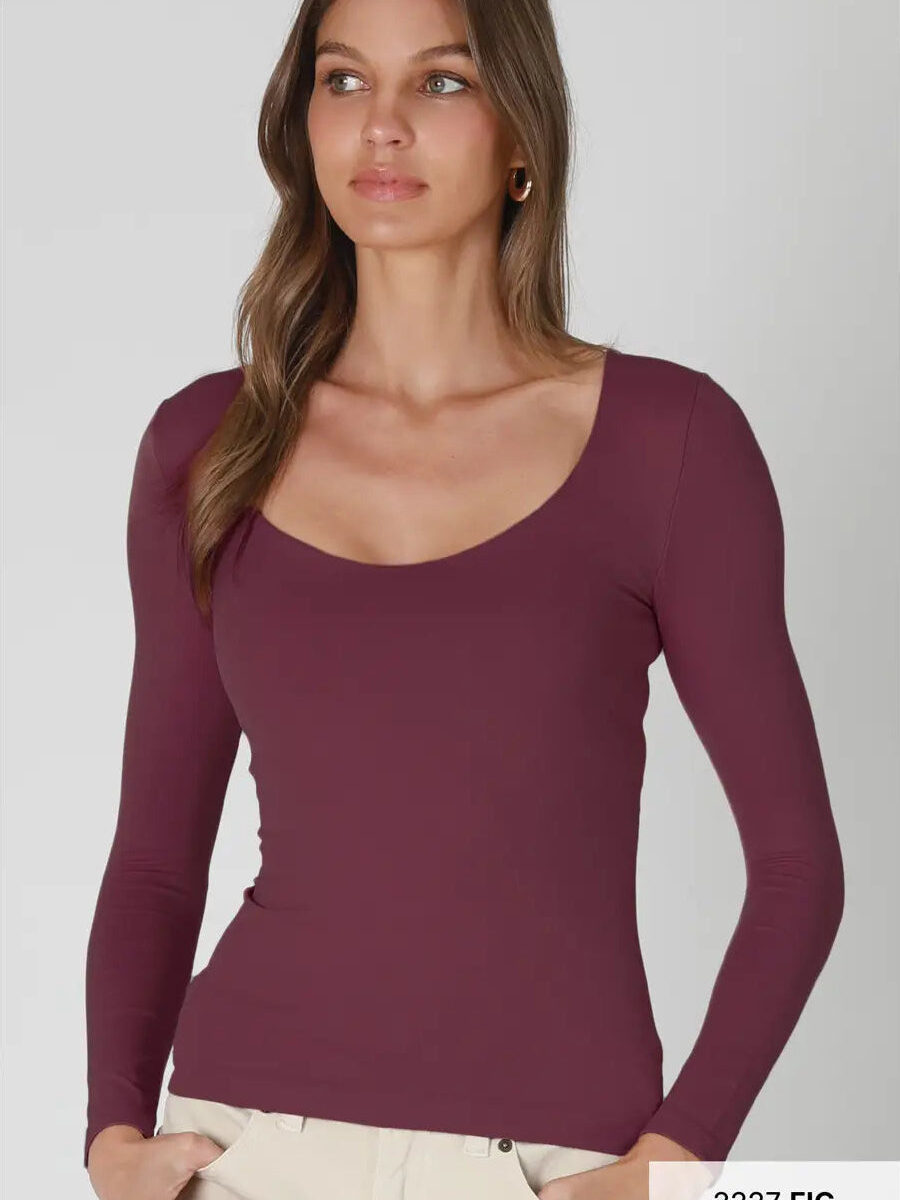 Textured Long Sleeve Top