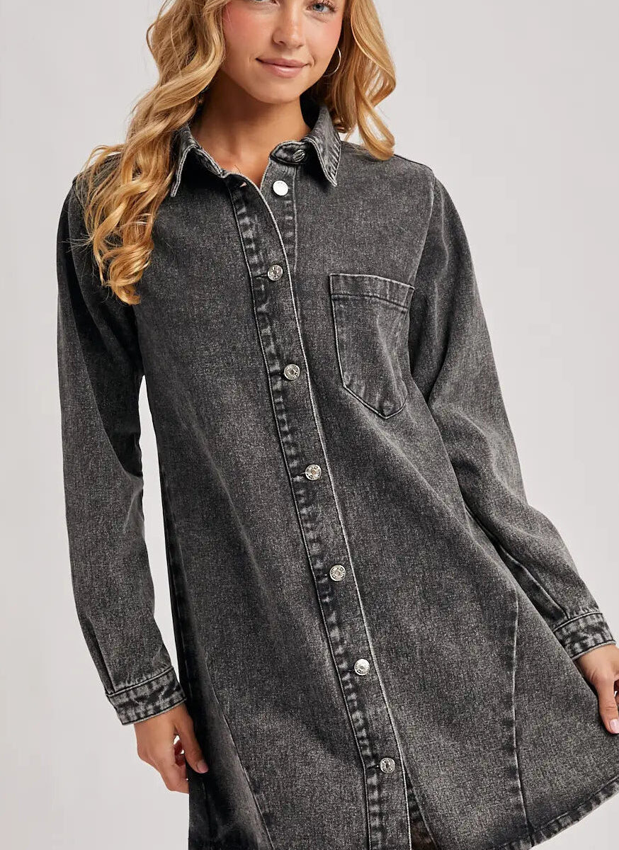 Structured City Modern Shirt Dress
