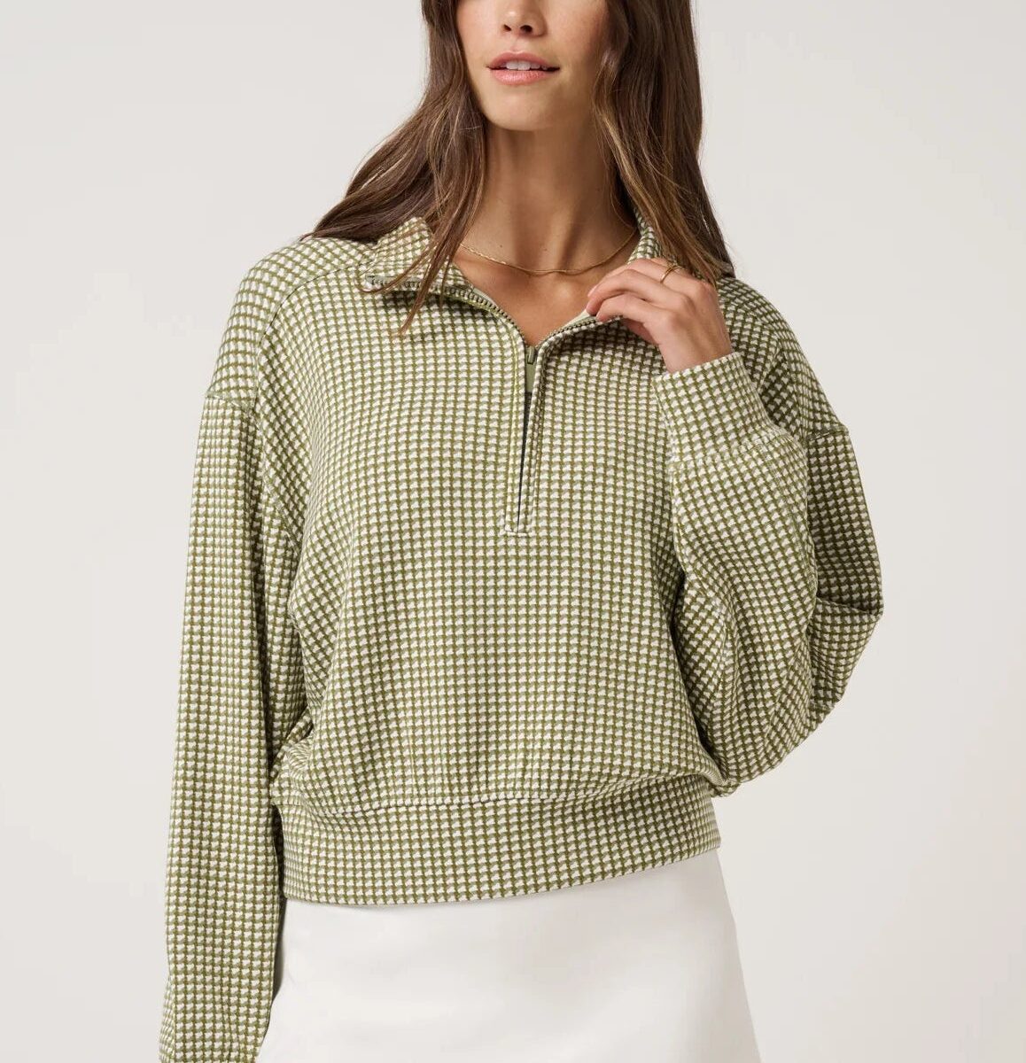 Relaxed Layer Contemporary Half Zip Pullover