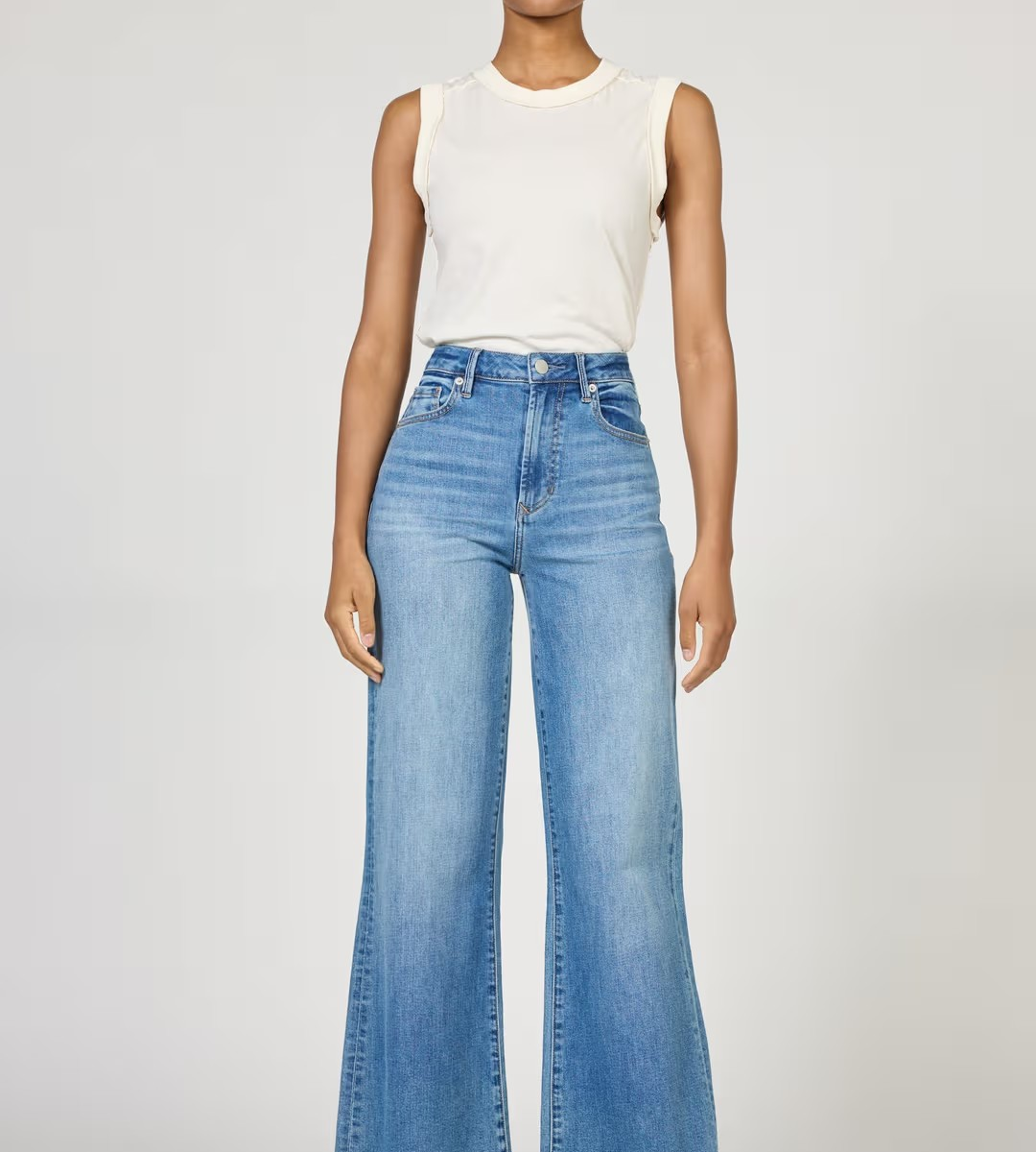 Lightweight Wide Leg Jeans