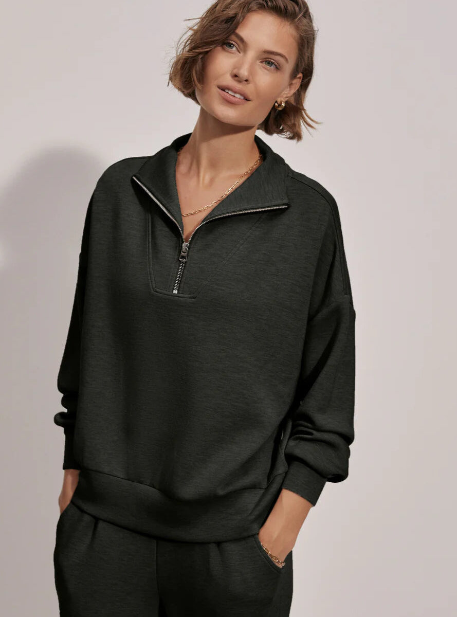 Structured Half Zip Pullover