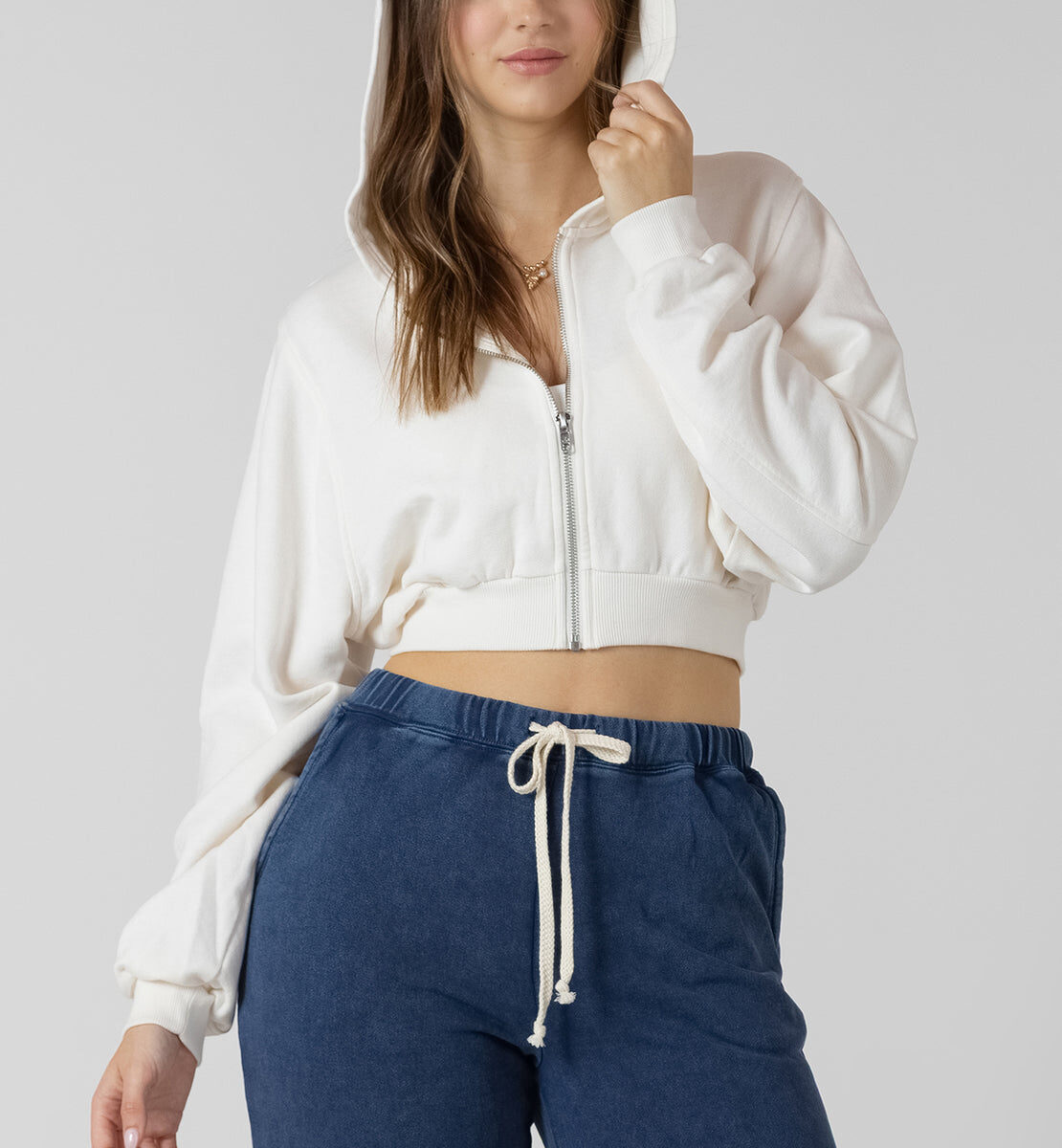 Textured Zip Hoodie